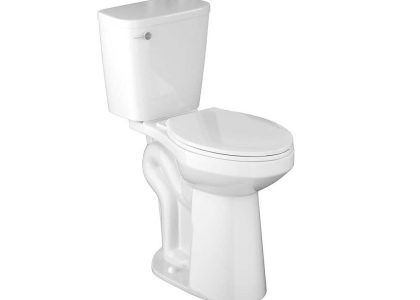 12 in. 2-Piece 1.28 GPF Single Flush Elongated Toilet in White Seat Included